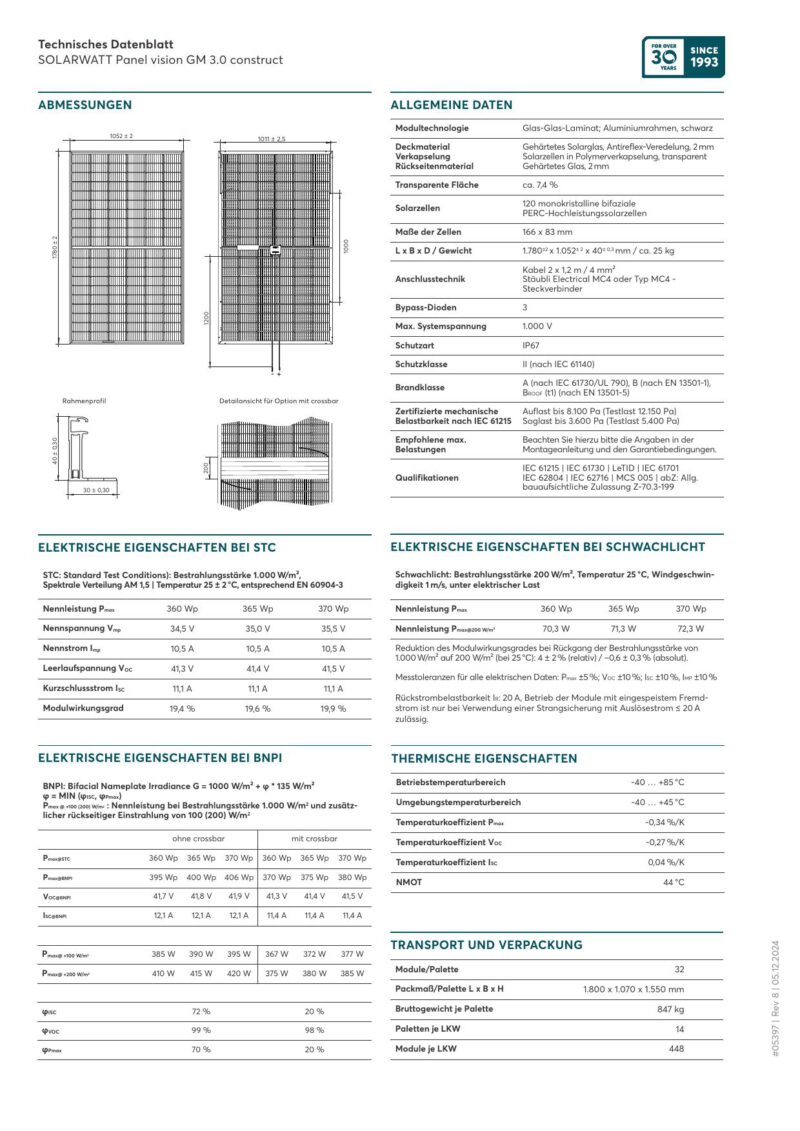 SOLARWATT Panel vision GM 3.0 365 Wp construct – Bild 3