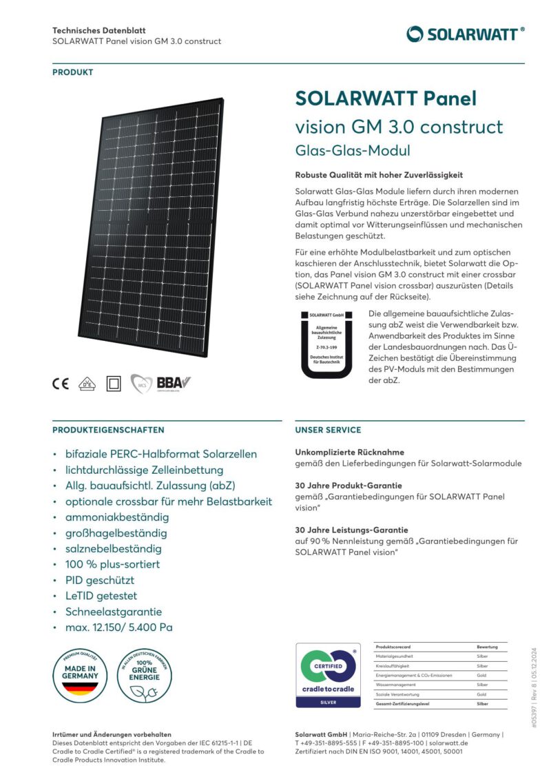 SOLARWATT Panel vision GM 3.0 365 Wp construct – Bild 2